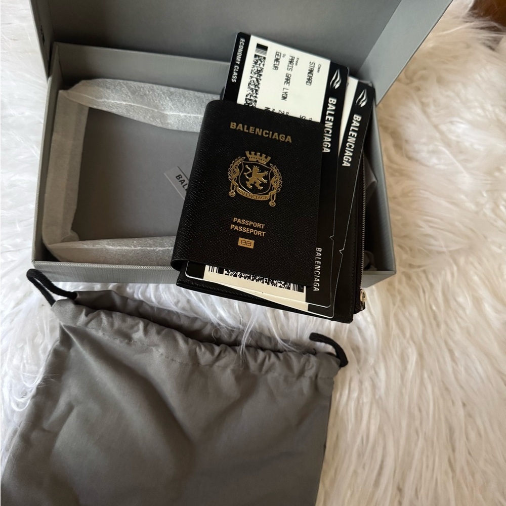 Balenciaga Black Passport Holder